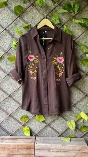 Floral Embroidered Shirt